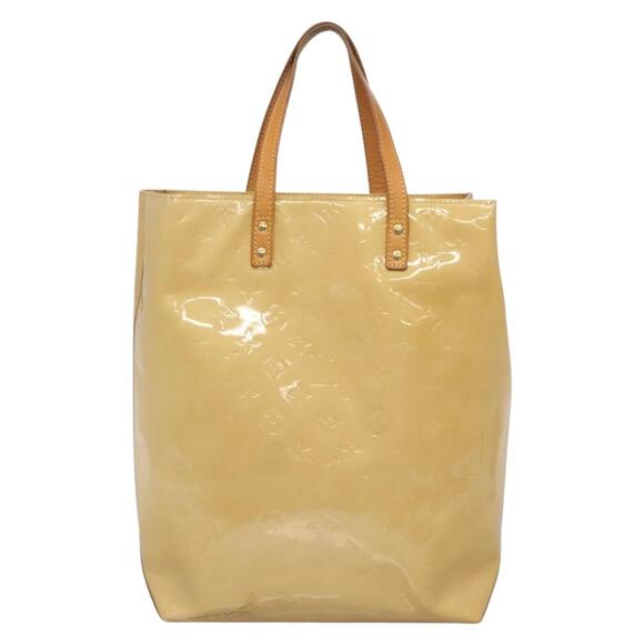 LOUIS VUITTON Monogram Vernis Reade MM Hand Bag Beige M91141 - Picture 3 of 12